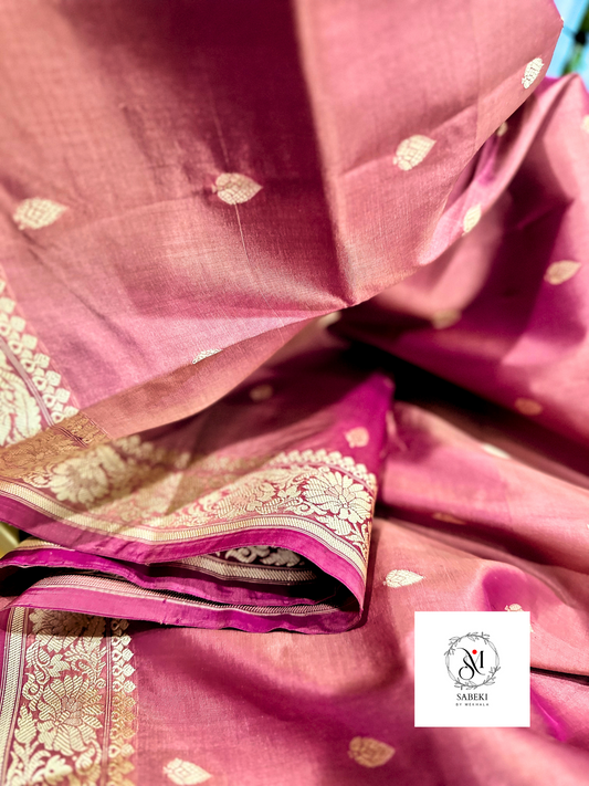 Apricot Color Soft Katan Banarasi