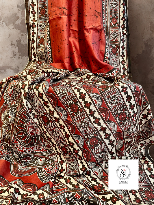 Ambatik in Burnt Red Color-10