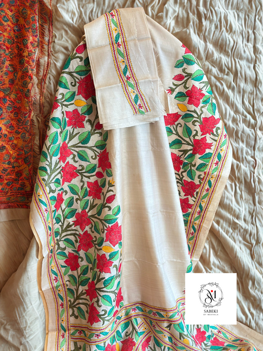 Rose Kantha on Gachi by Gachi Tussar