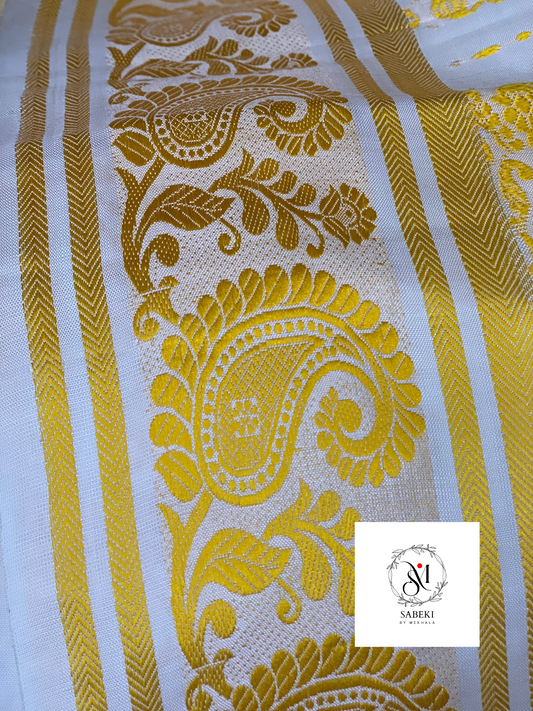 Yellow Border and Body Motif Cotemporary Gorod-2