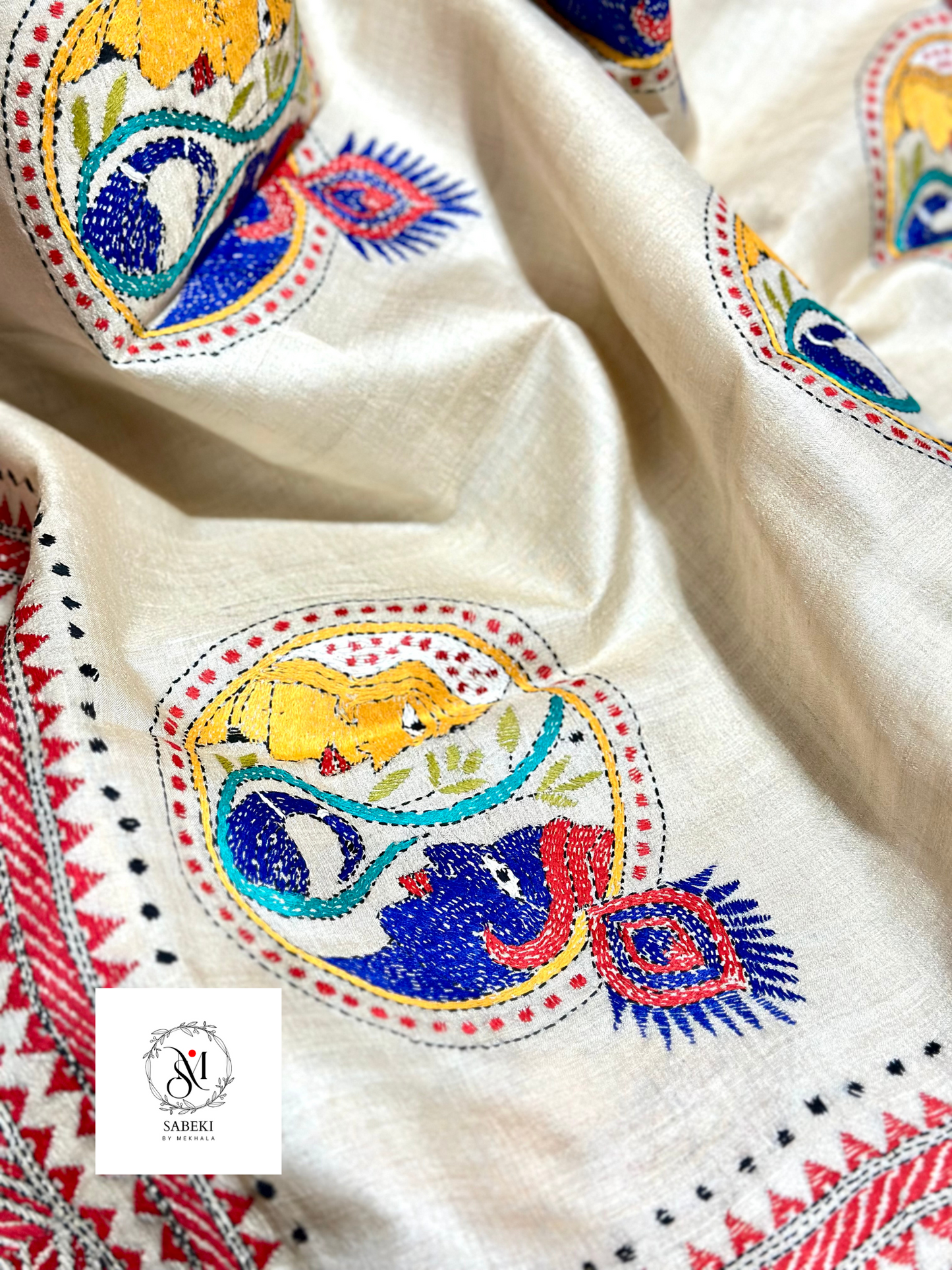 Radha-Krishna Meenakari Kantha