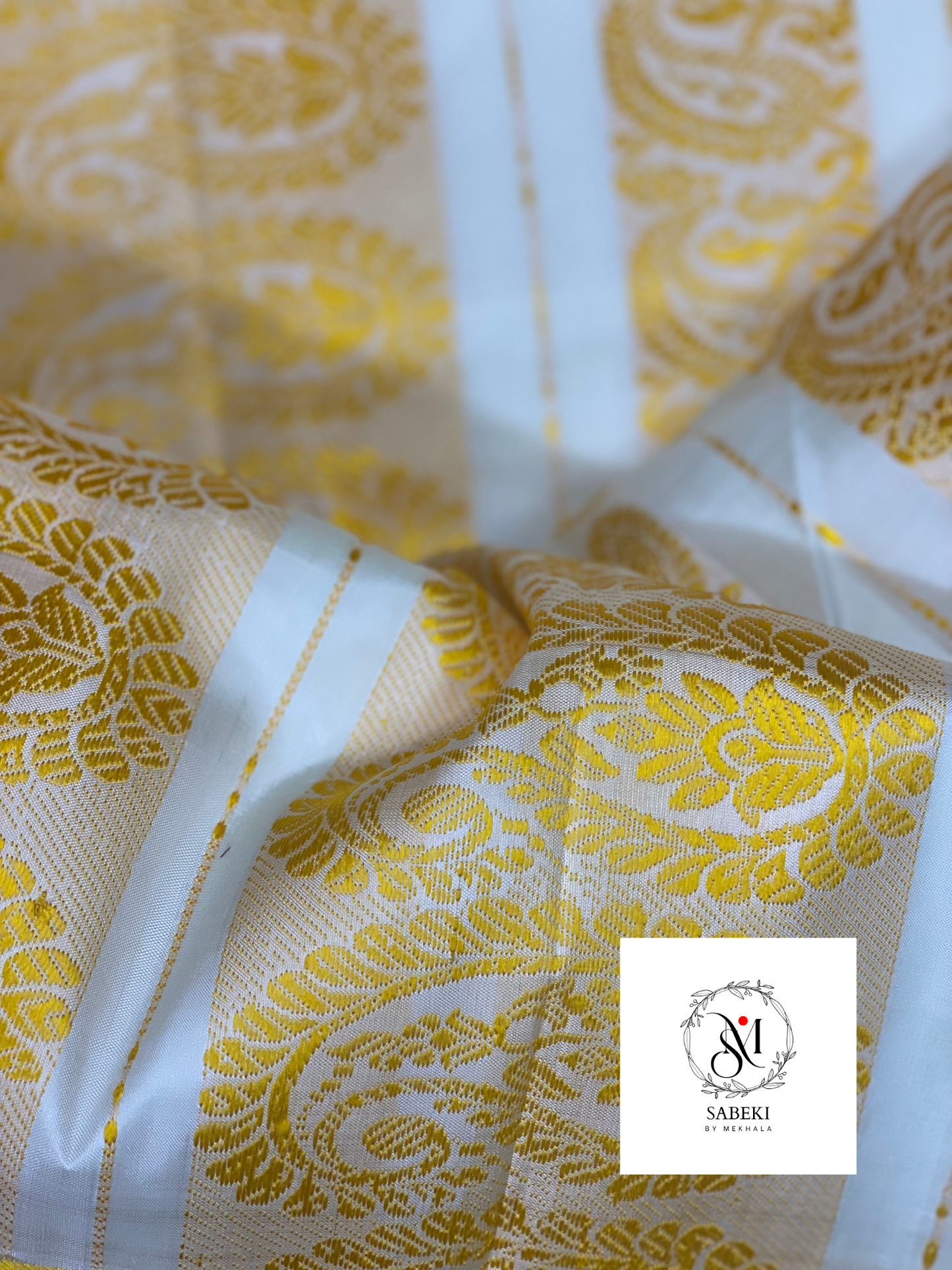 Yellow Border and Body Motif Cotemporary Gorod-2