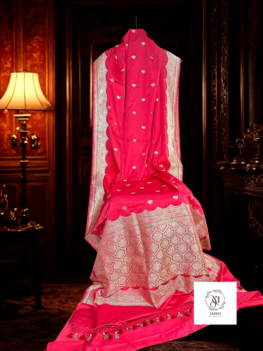 Mashru Katan Banarasi (Pink)