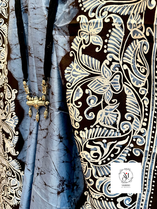 Ambatik in Ocean Blue and Black-3