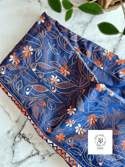 Bonophool Dupatta Blue Bird