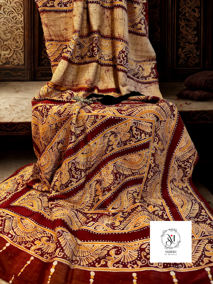 Ambatika in Silk with Ghicha Panels-4