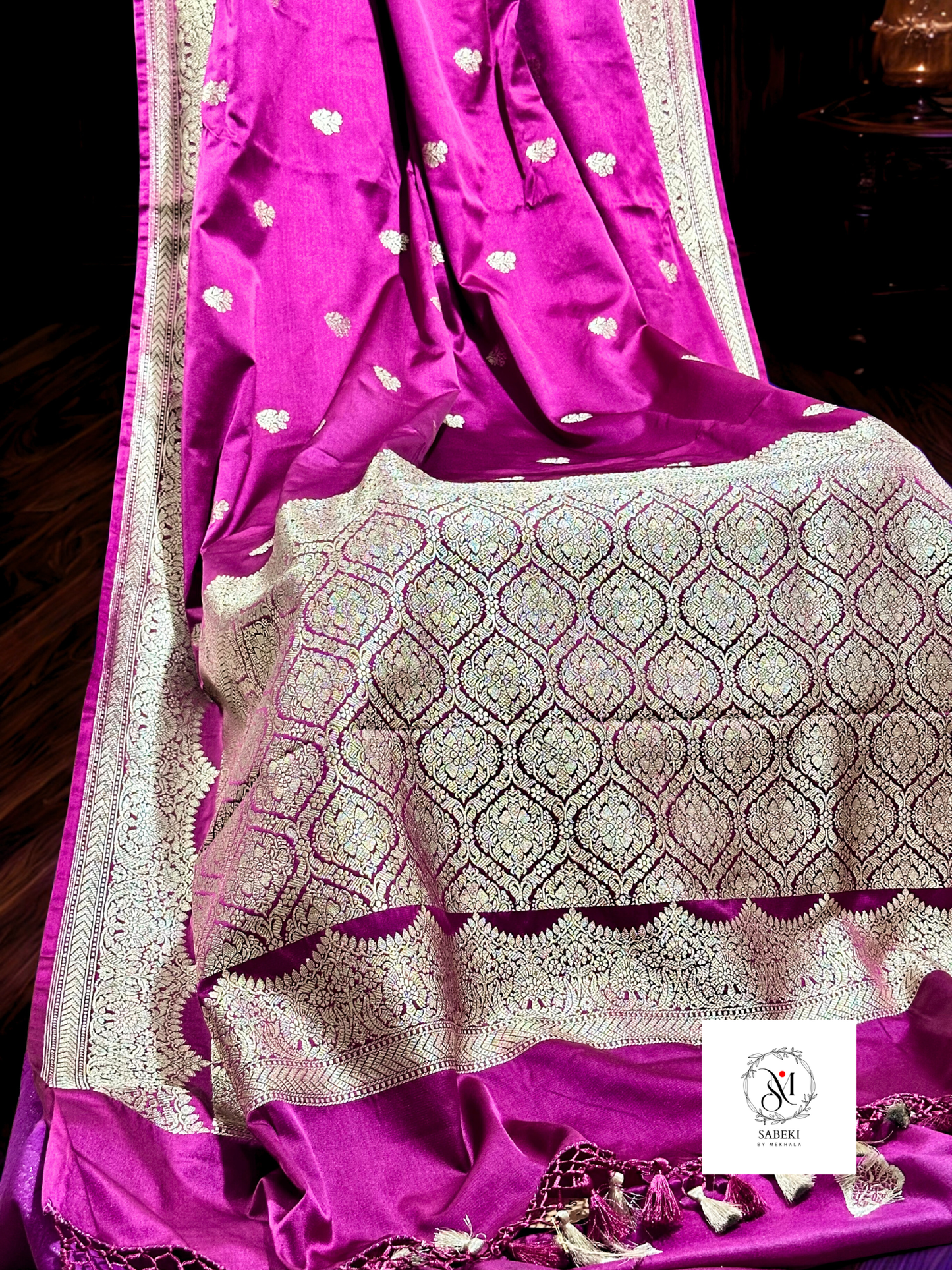 Mashru Katan Banarasi (purple Jamun Color)