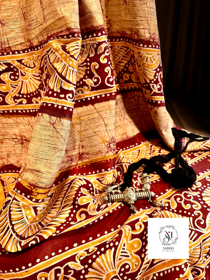 Ambatika in Silk with Ghicha Panels-4