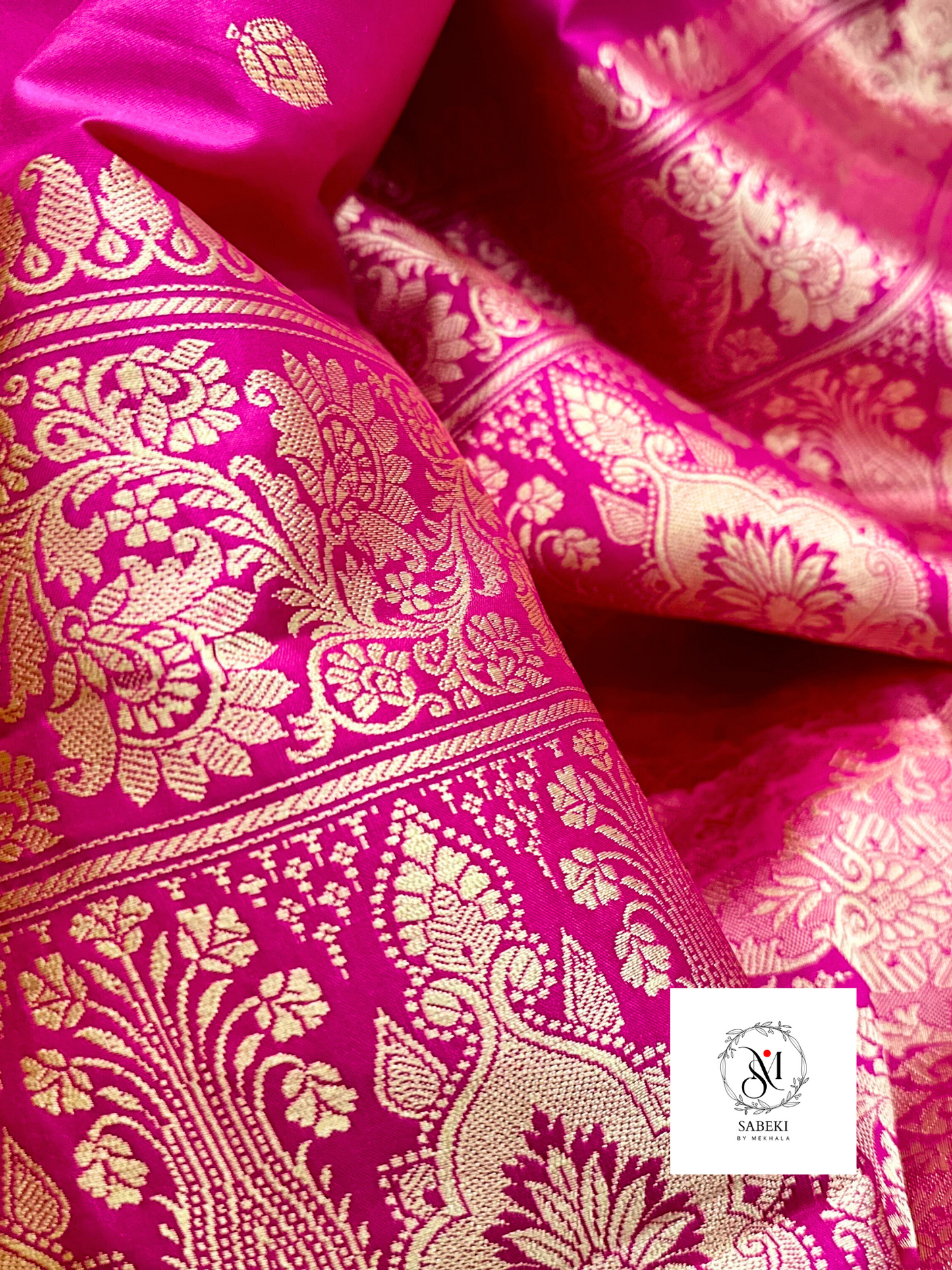 Vibrant Rani Pink Soft Katan Banarasi