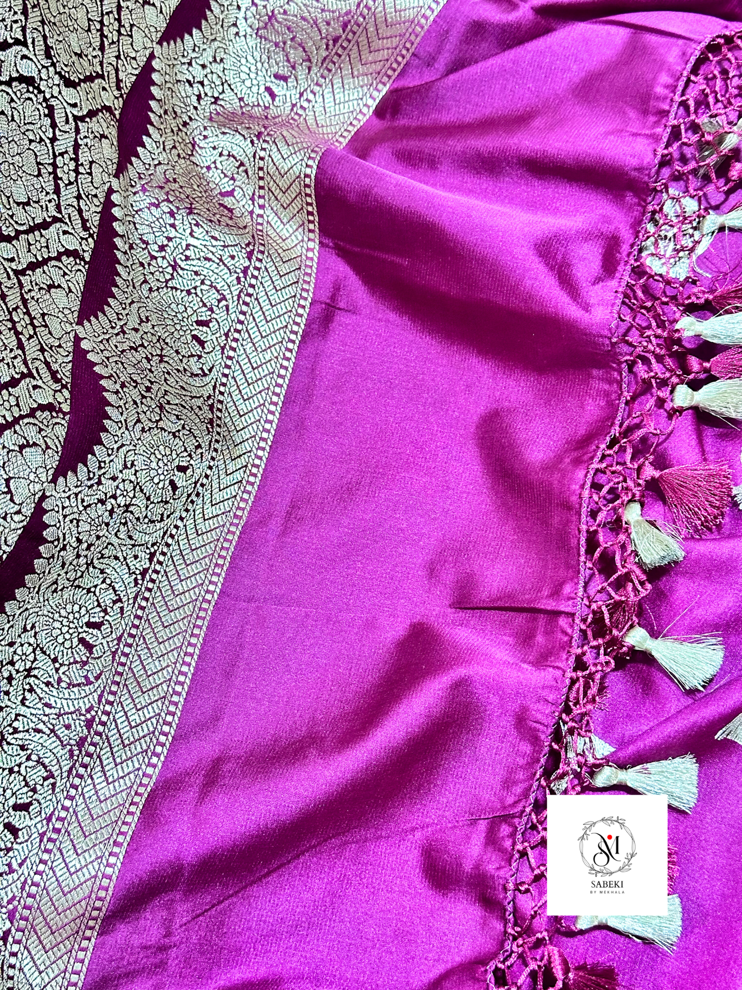 Mashru Katan Banarasi (purple Jamun Color)
