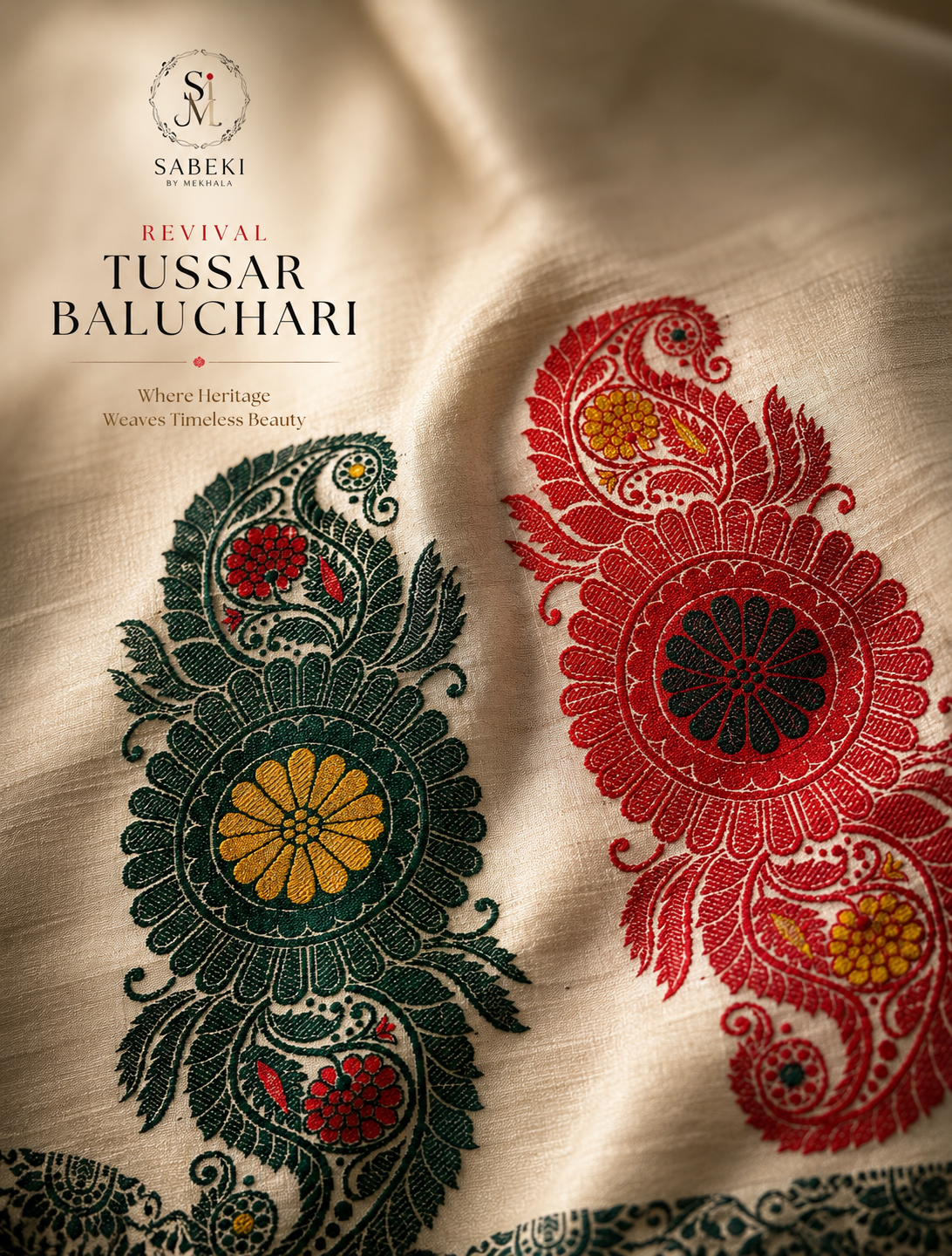 Very Rare and Intricate Tussar Baluchari