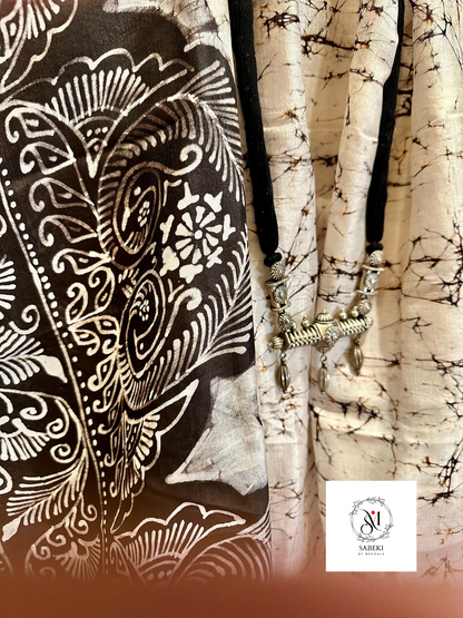 Ambatik in Off white and Brown Black-6