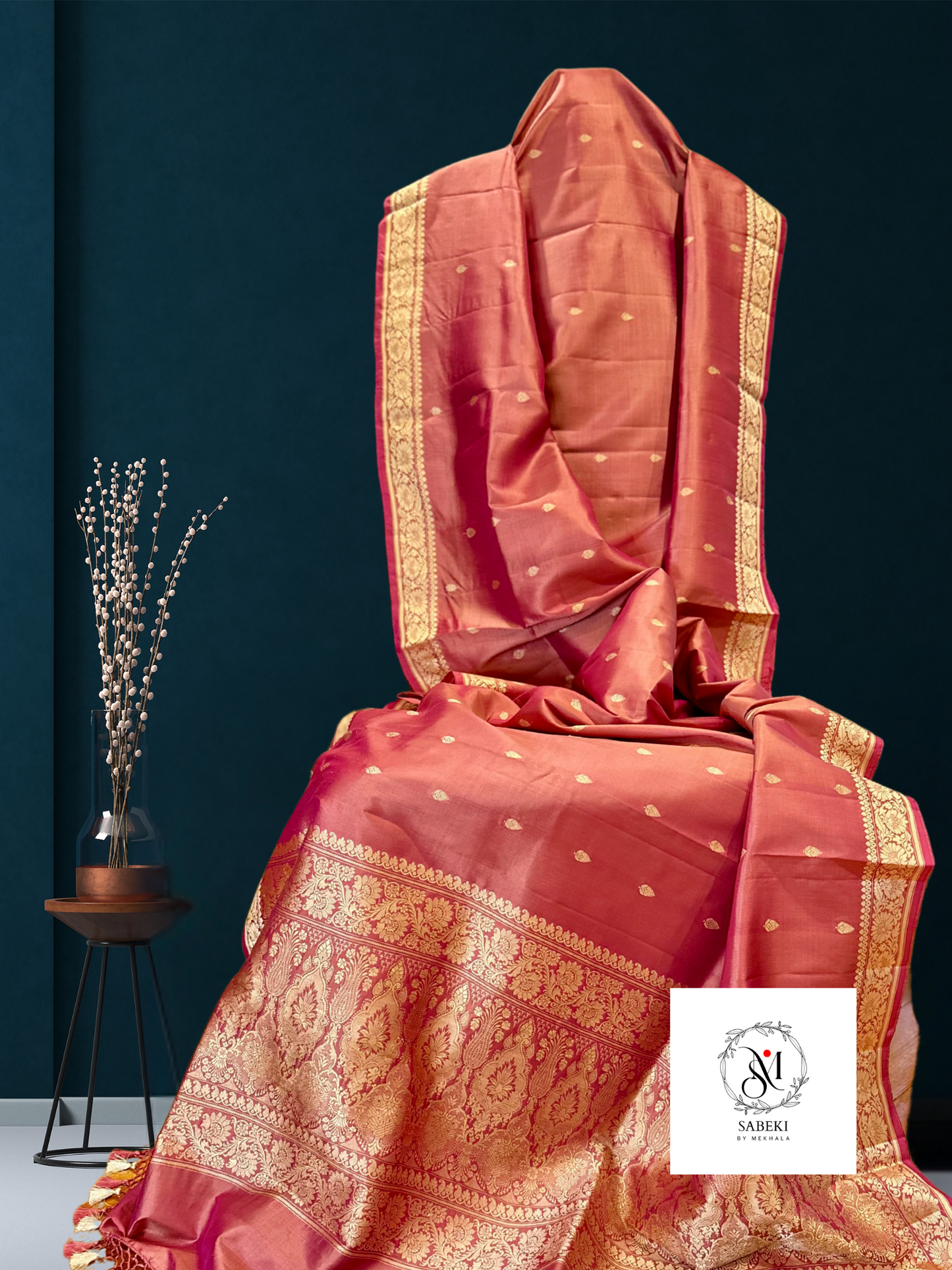 Apricot Color Soft Katan Banarasi