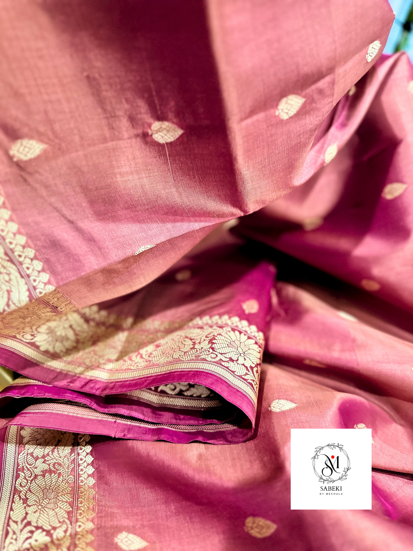 Apricot Color Soft Katan Banarasi