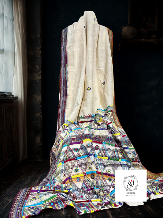 Authentic Lambani On Pure Khadi Tussar-2
