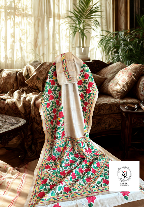 Rose Kantha on Gachi by Gachi Tussar