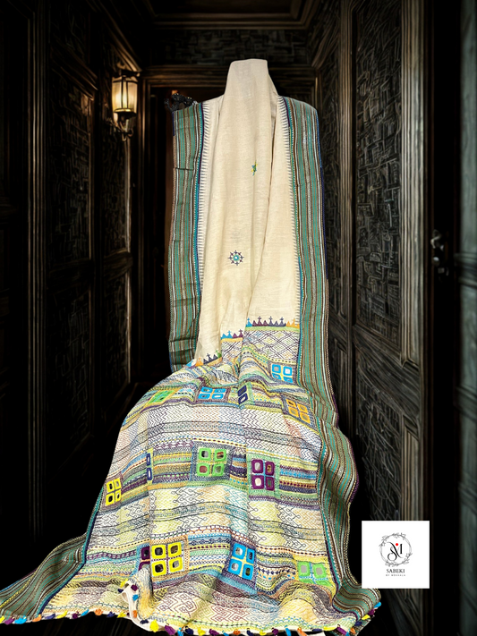 Authentic Lambani on Khadi Vidarbha Tussar-3