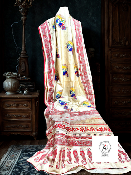 Radha-Krishna Meenakari Kantha