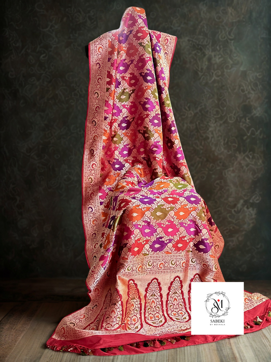 Manikarnika Handwoven Rangkat Katan Banarasi