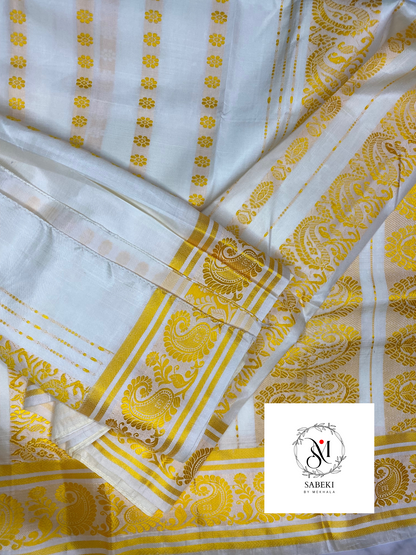 Yellow Border and Body Motif Cotemporary Gorod-2