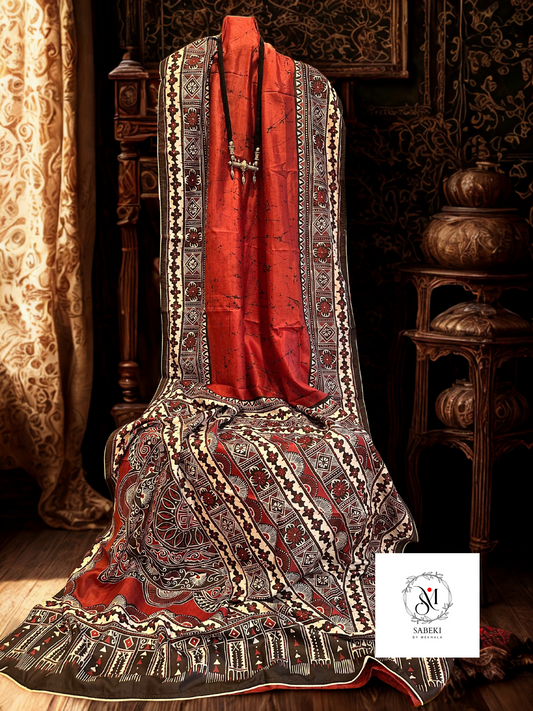 Ambatik in Burnt Red Color-10