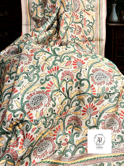Paisley Kantha in Gachi Tussar