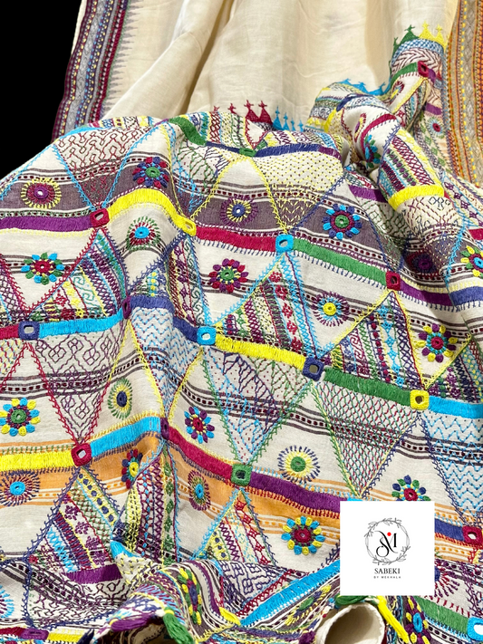 Authentic Lambani On Pure Khadi Tussar-2