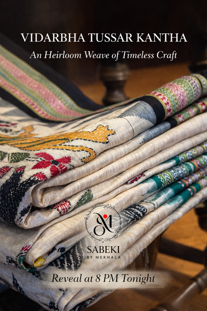 Vidarbha Tussar Kantha-Shikargah