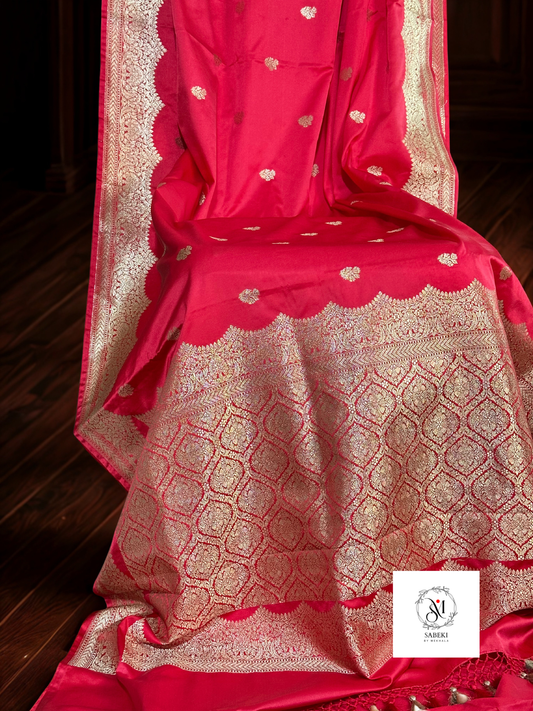 Mashru Katan Banarasi (Pink)