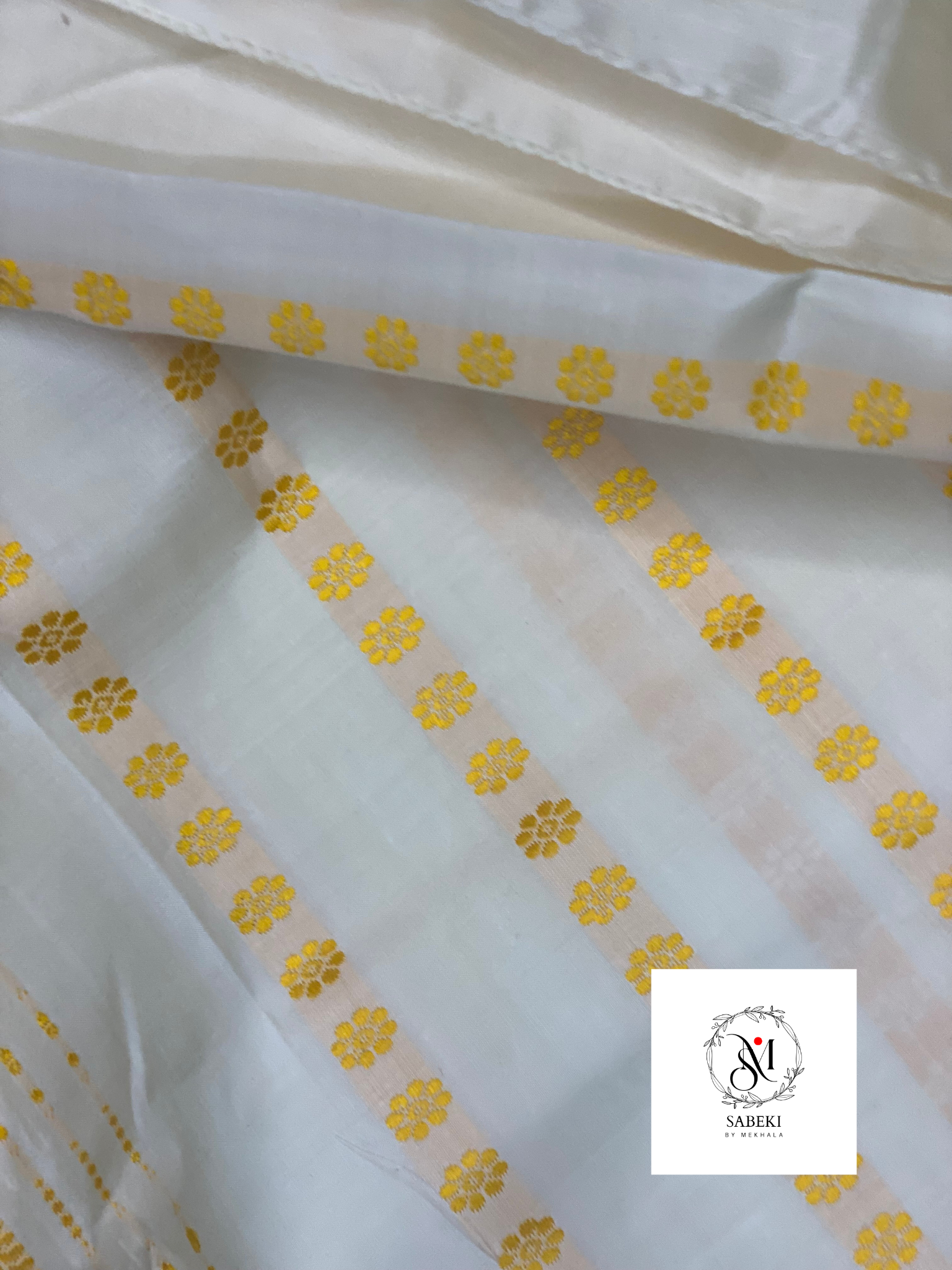 Yellow Border and Body Motif Cotemporary Gorod-2