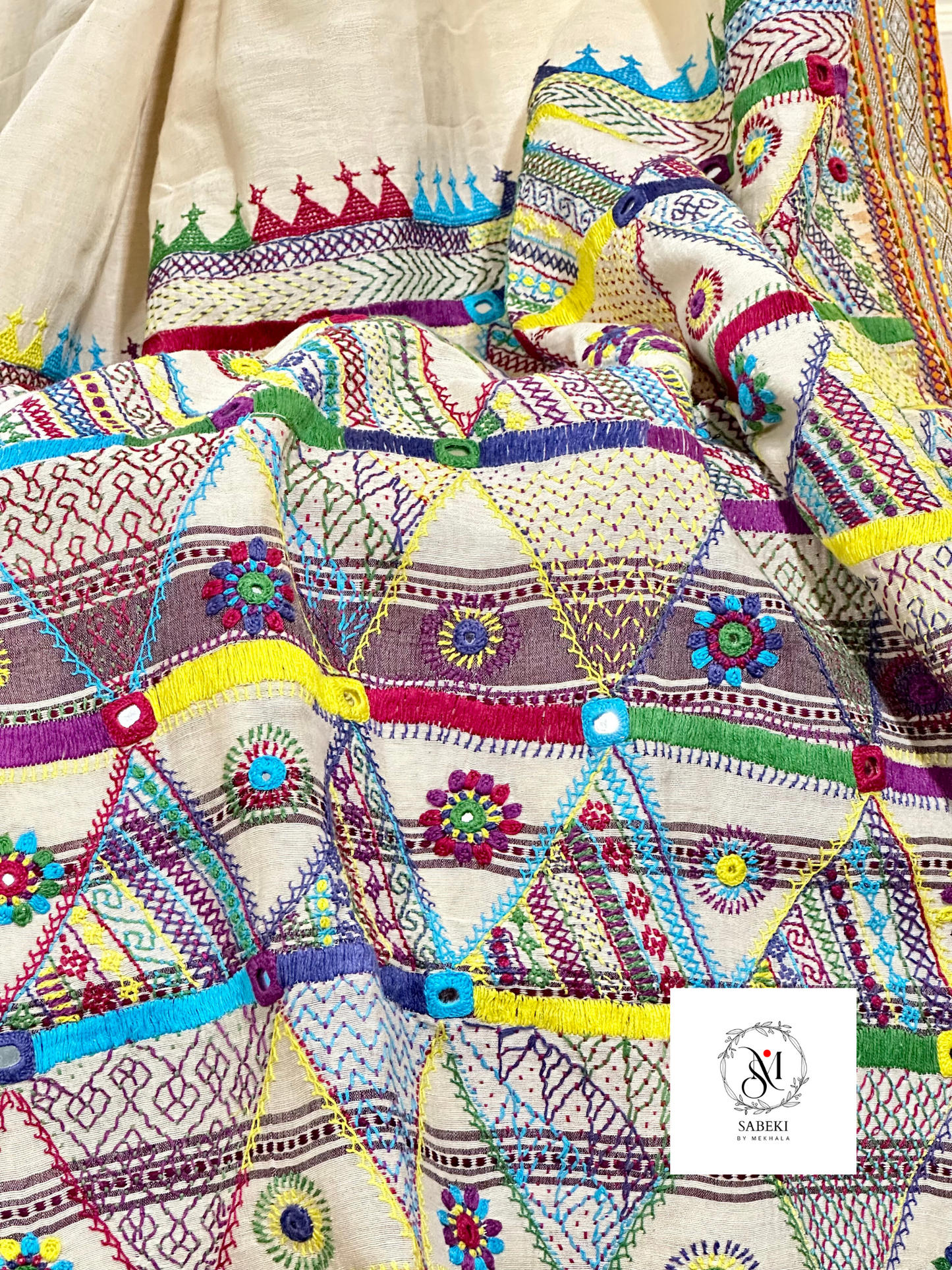 Authentic Lambani On Pure Khadi Tussar-2