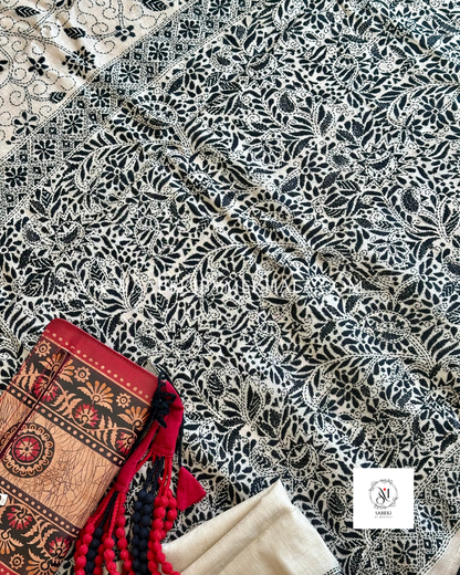 Nokshi Kantha by Takdira Begum-5 (Off-White Body, Black Threads)