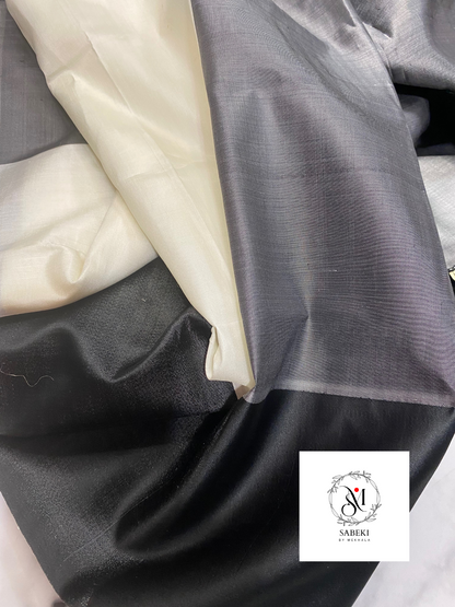 Off white and Black Border Contemporary Kodial Gorod