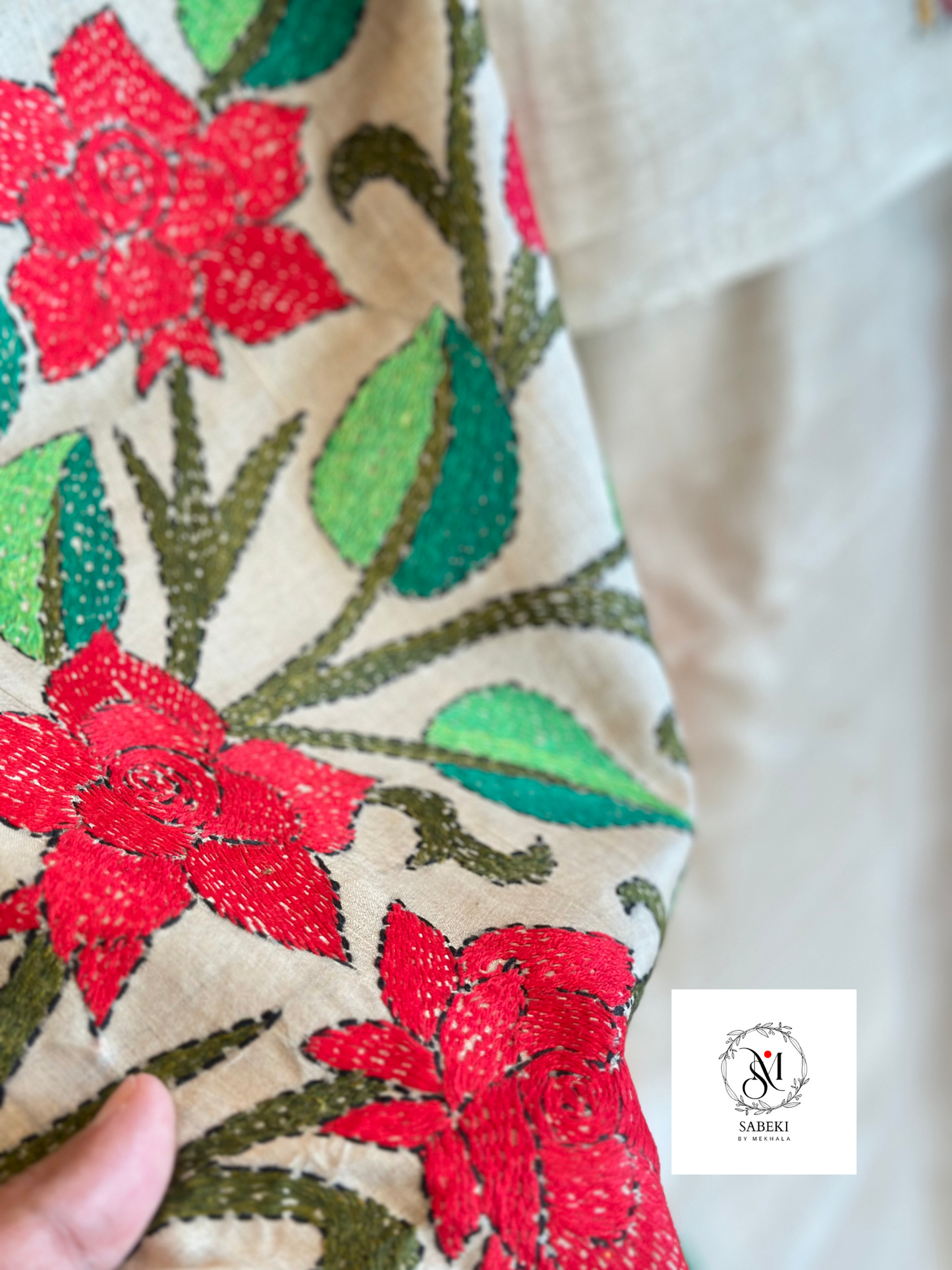 Rose Kantha on Gachi by Gachi Tussar