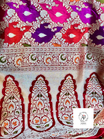 Manikarnika Handwoven Rangkat Katan Banarasi