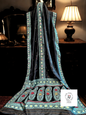 3 Border Pachapere Revival Baluchari in Black and Turquoise