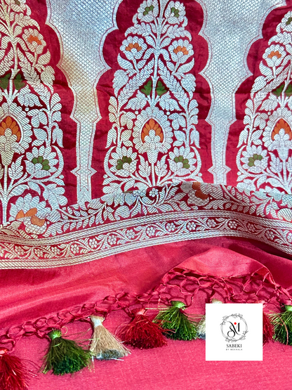 Manikarnika Handwoven Rangkat Katan Banarasi