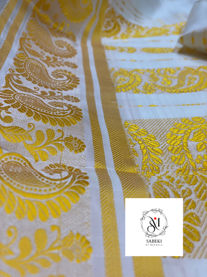 Yellow Border and Body Motif Cotemporary Gorod-2