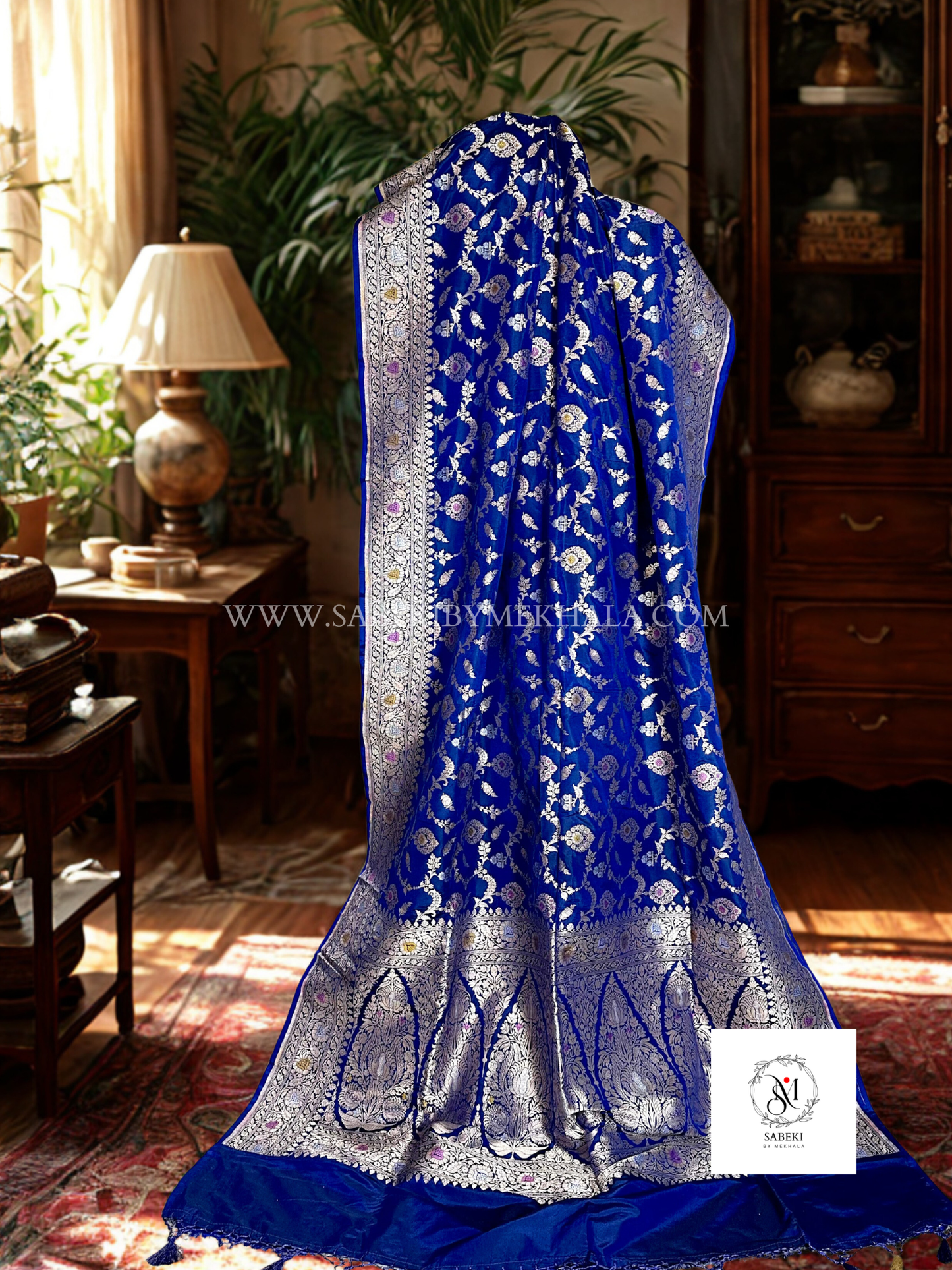 The Blue jaal  Minakari Katan Banarasi