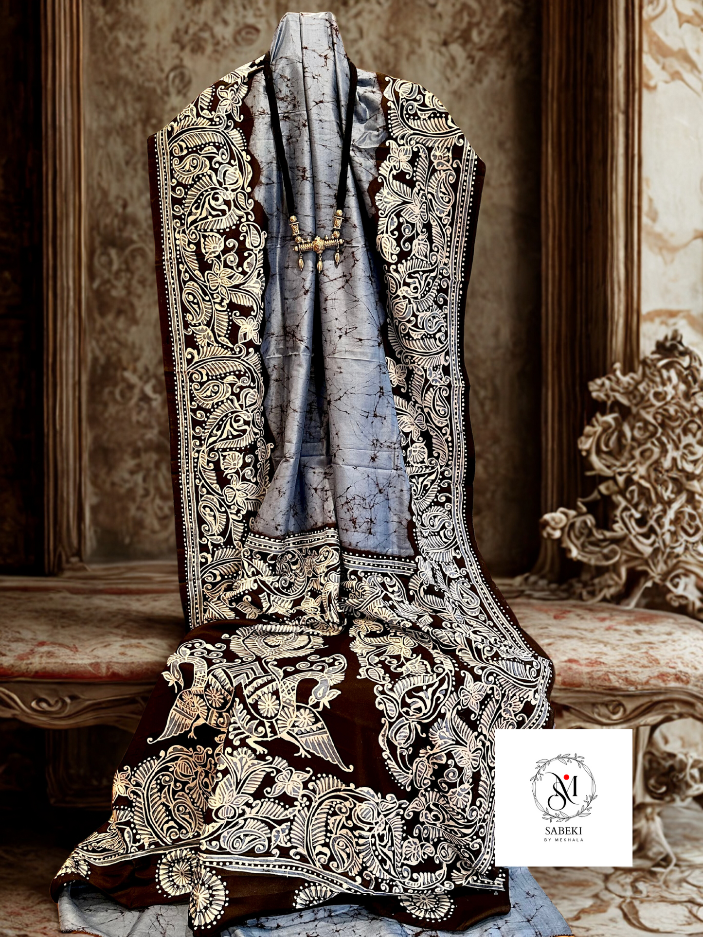Ambatik in Ocean Blue and Black-3