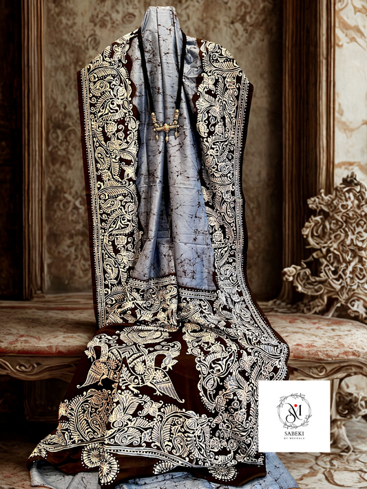Ambatik in Ocean Blue and Black-3