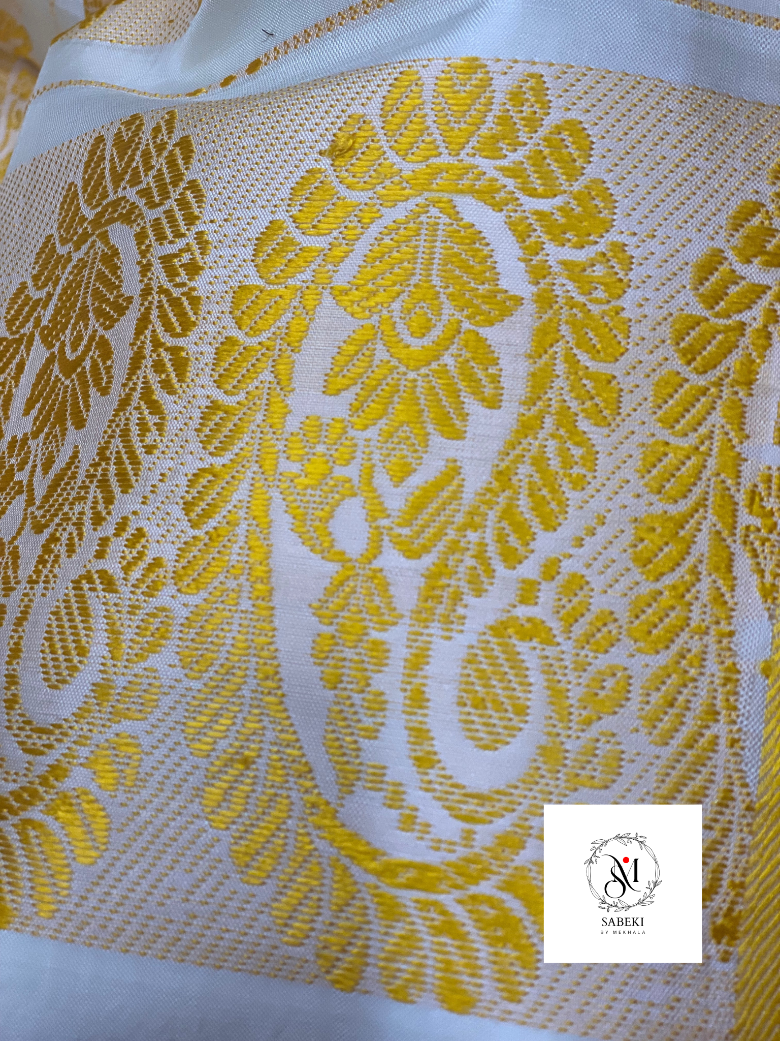 Yellow Border and Body Motif Cotemporary Gorod-2