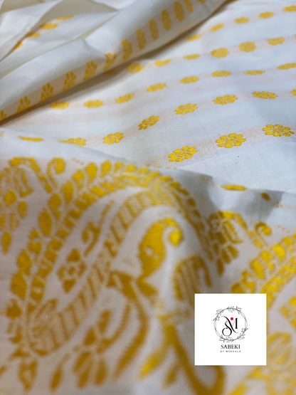 Yellow Border and Body Motif Cotemporary Gorod-2