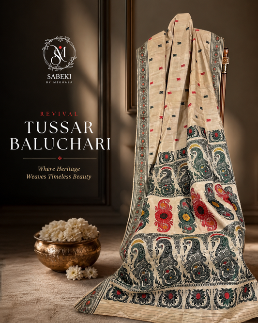 Very Rare and Intricate Tussar Baluchari