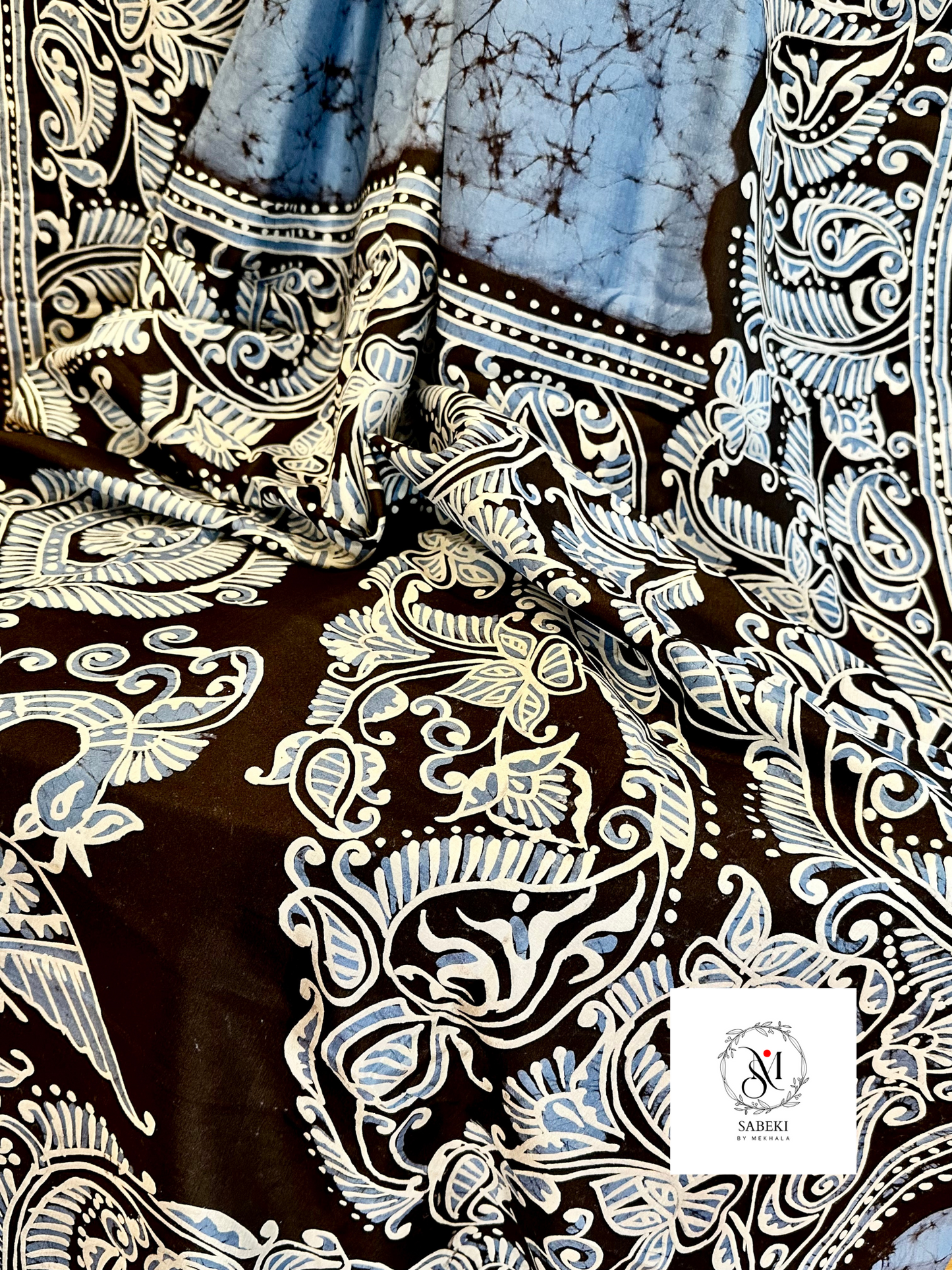 Ambatik in Ocean Blue and Black-3