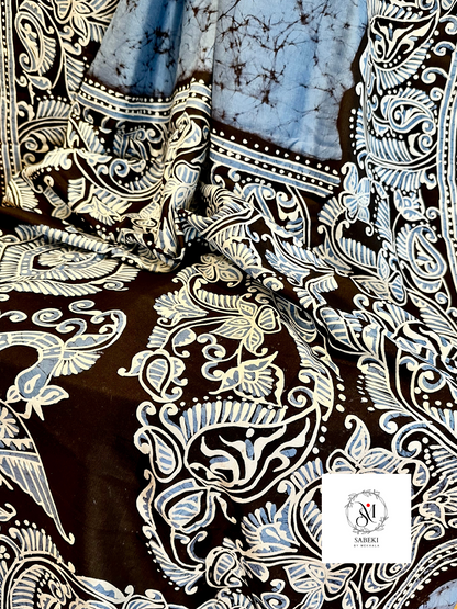 Ambatik in Ocean Blue and Black-3