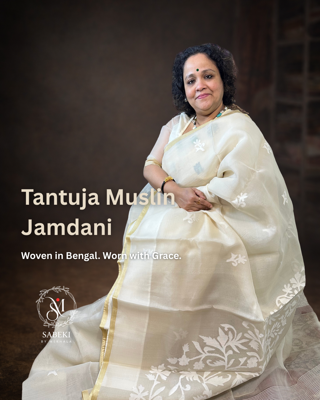 virgin color Resham Tantuja Jamdani image