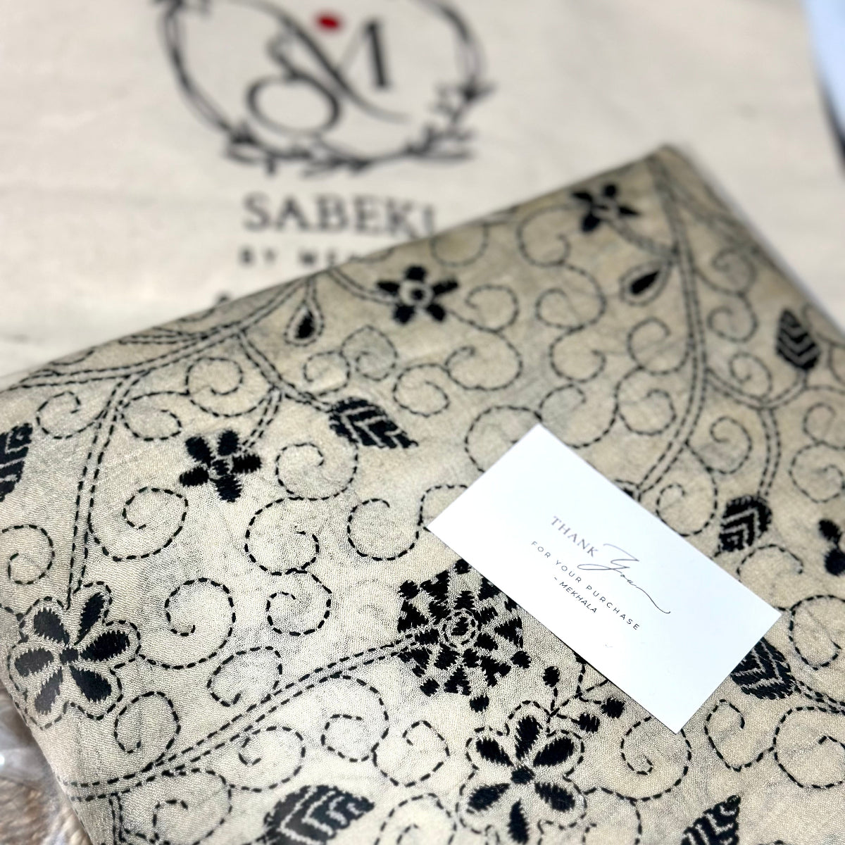 Sabeki By mekhala saree packaging
